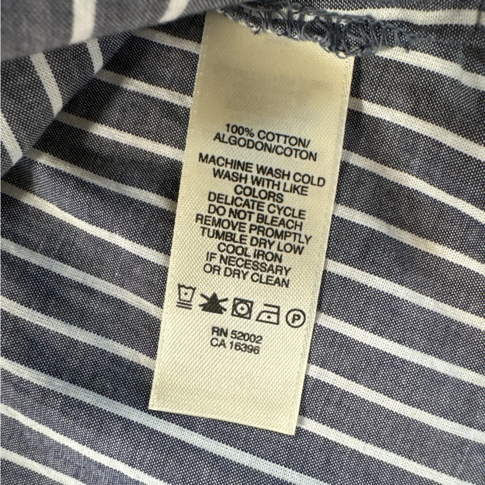 DKNY Blue and‎ White Striped Blouse - Picture 6 of 7